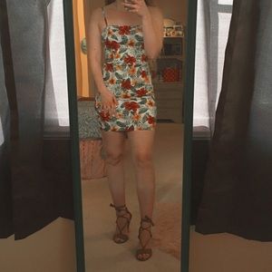 Tropical Print Bodycon Dress.